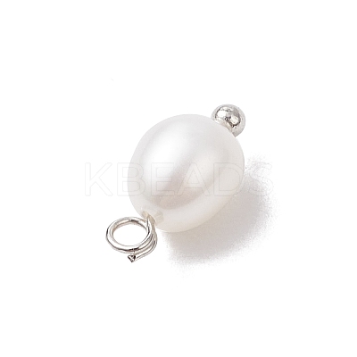 Natural Cultured Freshwater Pearl Rice Charms PALLOY-JF04187-01-1