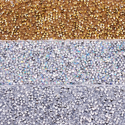 Glitter Resin Hotfix Rhinestone(Hot Melt Adhesive On The Back) OCOR-TA0002-02-40mm-1
