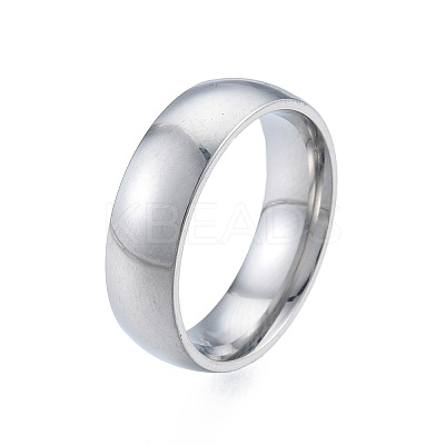 Non-Tarnish 201 Stainless Steel Plain Band Finger Ring for Women RJEW-N043-09P-1