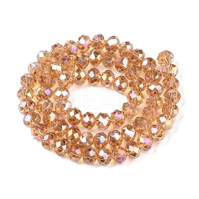 Electroplate Glass Beads Strands EGLA-A044-T8mm-B23-1