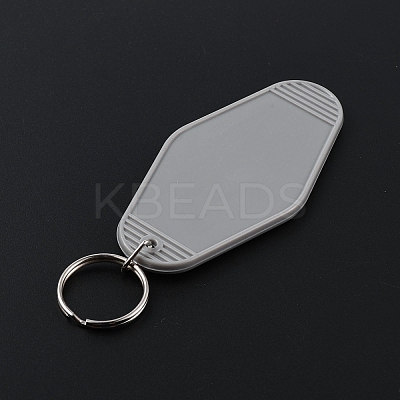 Plastic Blank Motel Keychain KEYC-WH0034-29F-1