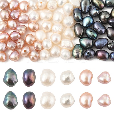 10Pcs Natural Cultured Freshwater Pearl Beads PEAR-YW0001-07C-1