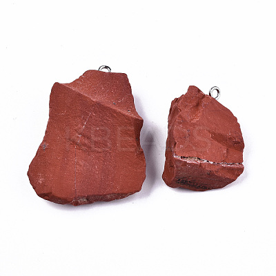 Natural Red Jasper Pendants G-N332-022-07-1