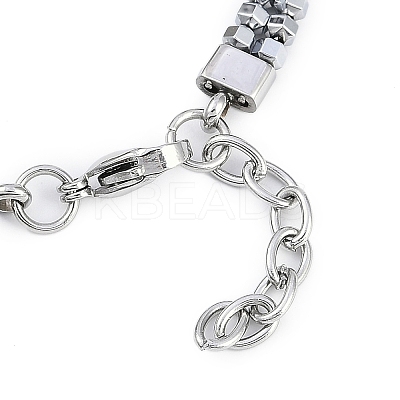 Synthetic Non-magnetic Hematite Beaded Bracelets BJEW-S156-05P-C-1