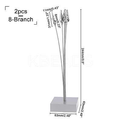 Square Crocodile-Mouth Vertical Photo Folder Multi-Head Card Holder Desktop Photo Folder AJEW-WH0141-06-1