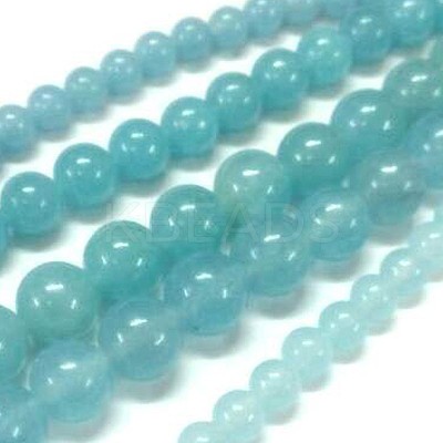 Natural White Jade Beads Strands G-G051-R1-8mm-1