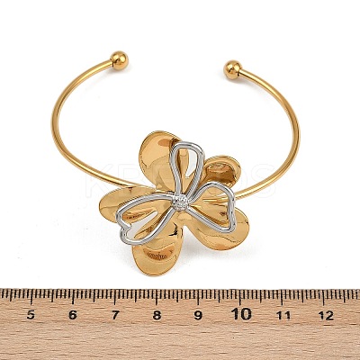 304 Stainless Steel Bangles for Women LS-BJEW-C121-01GP-1