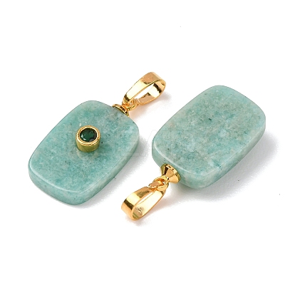 Natural Amazonite Pendants G-P628-01G-06-1