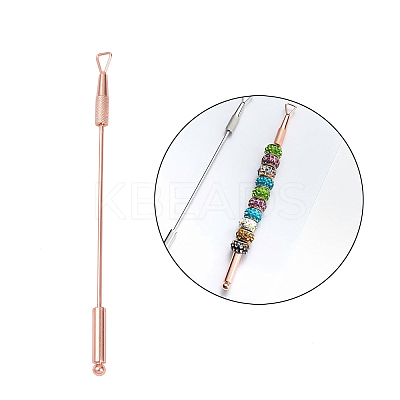 201 Stainless Steel Beadable Double Head Cuticle Pusher Nail Tools LS-STAS-R161-01RG-1