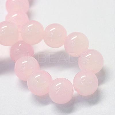 Baking Paint Imitation Jade Glass Round Bead Strands DGLA-Q021-12mm-02-1
