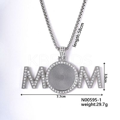 Mother's Day Mother's Day Simple and Stylish European and American Alloy Word Mom Pendant Necklace for Women LU8989-2-1