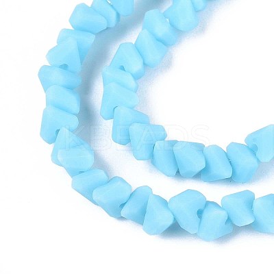 Frosted Opaque Glass Beads Strands GLAA-N017-4mm-18-1