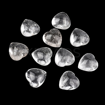 Natural Quartz Crystal Heart Palm Stones G-P609-A02-01-1