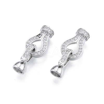 Brass Fold Over Clasps KK-A165-04P-1