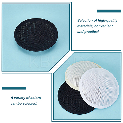 3Pcs 3 ColorsPolyester Round Fascinator Hat Base for Millinery AJEW-FG0002-77-1