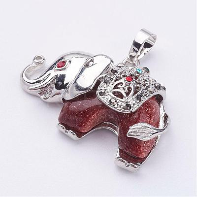 Natural & Synthetic Mixed Stone Pendants G-P268-M-1