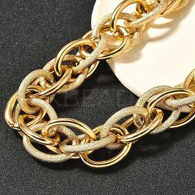Punk Hiphop Styles Alloy Rope Chain Necklaces for Men LS-NJEW-K391-01G-1