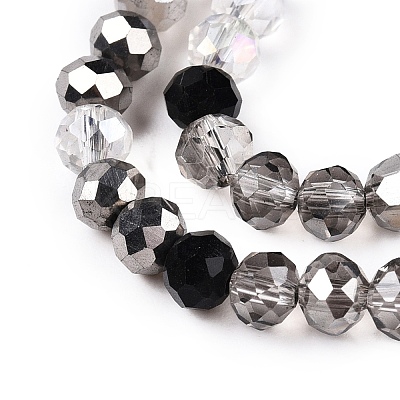 Electroplate Glass Beads Strands GLAA-T023-B16-01-1