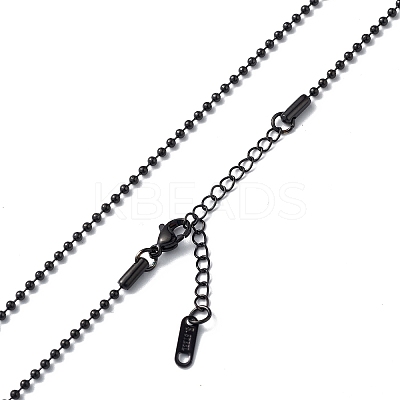 304 Stainless Steel Ball Chain Necklace for Men Women NJEW-K245-017C-1