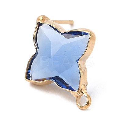 Brass Stud Earring Findings KK-Q777-29LG-1