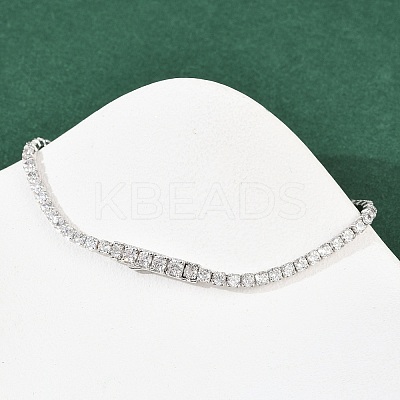 925 Sterling Silver Micro Pave Cubic Zirconia Tennis Bracelets for Women BJEW-C117-01A-P02-1