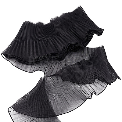 7 Yards Polyester Ruffled Ribbon OCOR-WH0060-89A-1