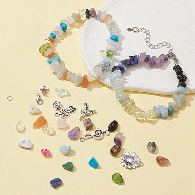 DIY Gemstone Bracelet Necklace Making Kit DIY-FS0002-93-1