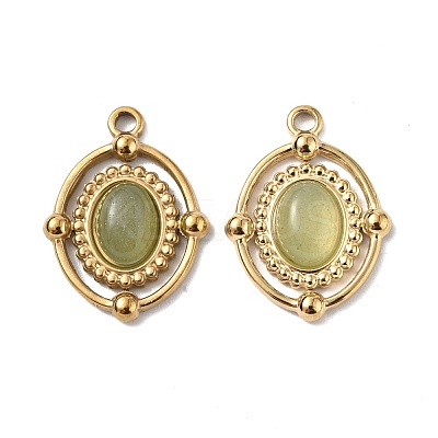 Natural Green Aventurine Pendants X-STAS-C064-VC907-1