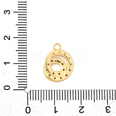 Brass Micro Pave Cubic Zirconia Pendants KK-C117-12G-G-1