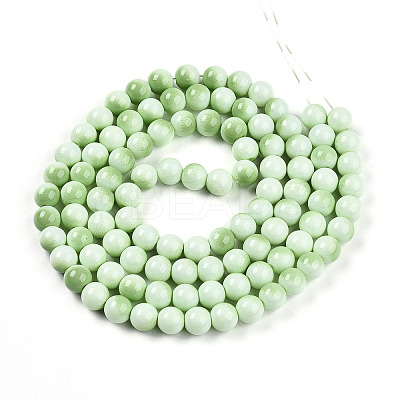 Baking Paint Glass Beads Strands DGLA-N012-8mm-04-1