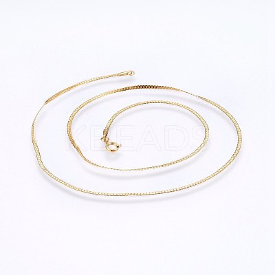 304 Stainless Steel Snake Chain Necklaces MAK-L015-21G-1