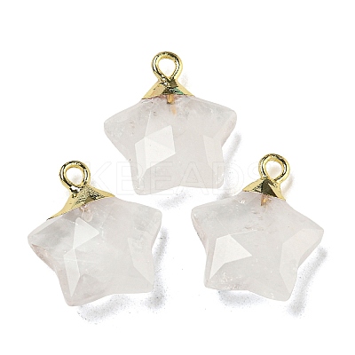 Natural Quartz Crystal Pendants G-P540-01G-02-1