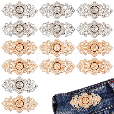 AHADEMAKER 16 Sets 2 Style Alloy Adjustment Waist Tightener Buckle Buttons FIND-GA0002-26-1