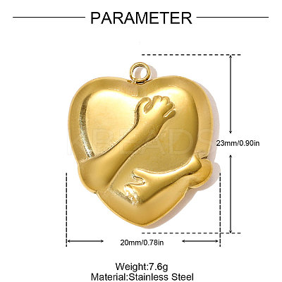 304 Stainless Steel Pendants STAS-OY009-46G-1