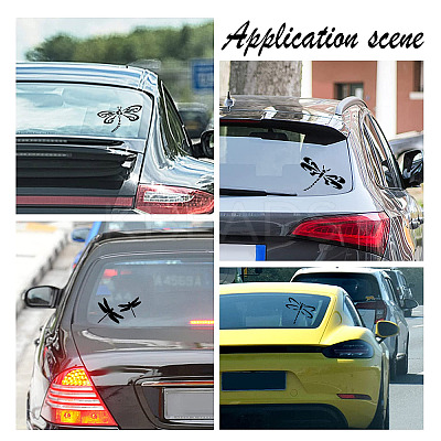 8 Sheets 4 Styles PET Waterproof Car Stickers STIC-GF0001-10B-1