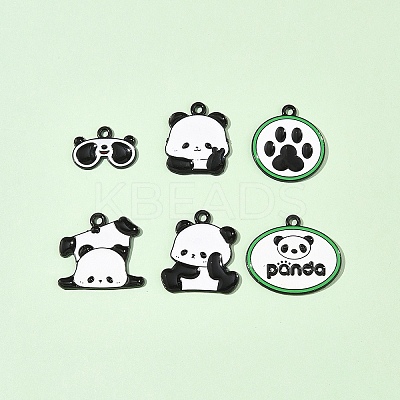 14Pcs 6 Styles Alloy Enamel Pendants ENAM-FS0002-60-1