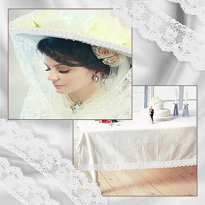 7.5 Yards Milk Fiber Embroidery Flower Lace Trim OCOR-GO0001-19-1