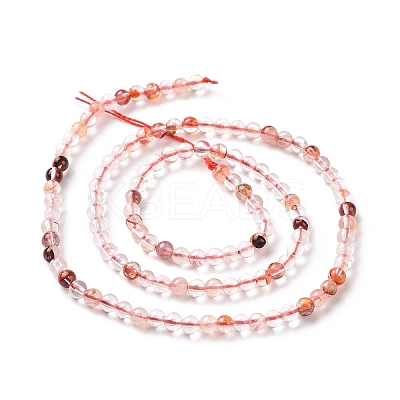 Natural Hematoid Quartz/Ferruginous Quartz Beads Strands G-A208-10-1