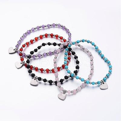 304 Stainless Steel Charm Bracelets BJEW-JB02462-1