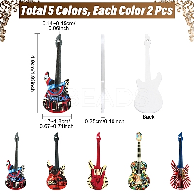 10Pcs 5 Colors Opaque Printed Acrylic Pendants OACR-YW0003-42-1