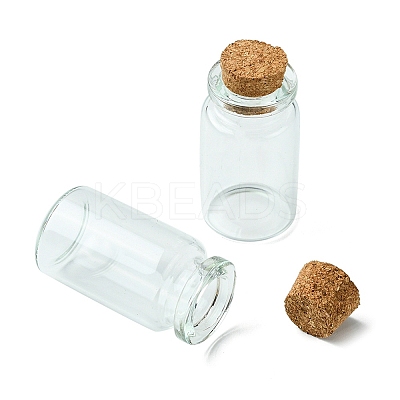 8Pcs Glass Jar Glass Bottles with Cork Stopper AJEW-FS0001-10-1
