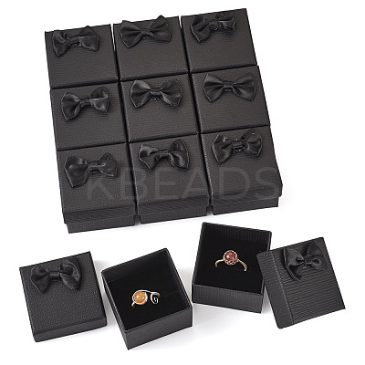 Square Cardboard Paper Ring Gift Storage Boxes CON-TAC0001-17A-1