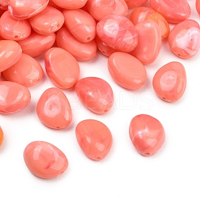 Opaque Acrylic Imitation Gemstone Beads X-OACR-G064-09A-1