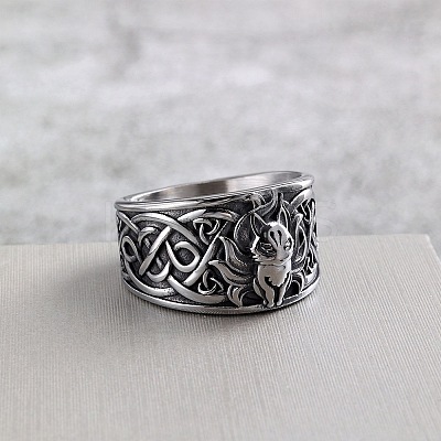 Retro 304 Stainless Steel Finger Rings for Men WGC3F58-01-1