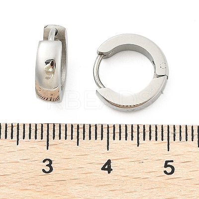 304 Stainless Steel Polishing effect Hoop Earrings EJEW-M001-29C-P-1