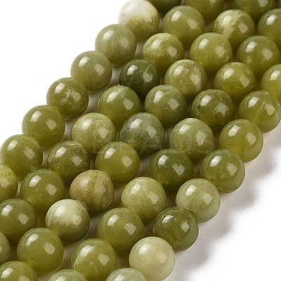 Natural Chinese Southern Jade Beads Strands LS-G-T055-8mm-15-1