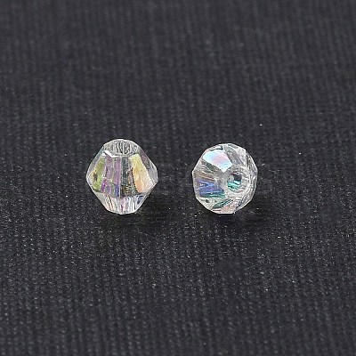 Bicone AB Color Plated Eco-Friendly Transparent Acrylic Beads LS-X-TACR-A003-4mm-22-1