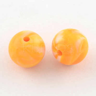 Opaque Acrylic Beads SACR-R853-14mm-M-1