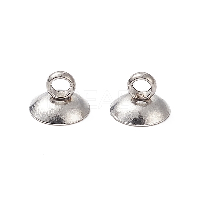 304 Stainless Steel Bead Cap Pendant Bails X-STAS-G224-24P-10-1