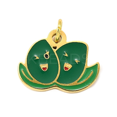 304 Stainless Steel Enamel Charms STAS-M121-11D-G-1